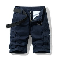 Teretne pantalone za muškarce Muške modne čvrste džepove u boji Patveni teretni kratke hlače kombinirane
