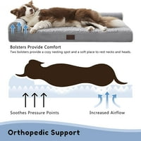 Ortopedski kreveti za pse za velike pse, pjenuška sofa sa vodootpornom oblogom, uklonjivim poklopcem za pranje i noNSkid dno, pasički krevet za udoban san