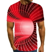 IOPQO MENS majica Muškarci Žene Proljeće Ljeto Ležerne prilike Slim 3D tiskani majica kratkih rukava