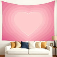 Srčana uzorka tapiserija estetika, zidni zidni viseći, zidni umjetnički dekor za spavaću sobu dnevni