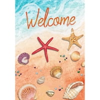 Amerika Zauvijek dobrodošla ljetna plaža morska zvijezda vrtna zastava Dvostrana tropska konch nautičkog