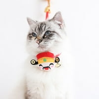 Talus Cat ovratnik Kineski novogodišnji stil Podesivi slatki dodaci za kućne ljubimce Pribor za plišanje