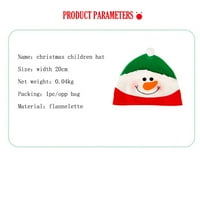 Unise djeca 1to godina dječja djeca dječja dječaka Djevojke Flannelette Topli božićni crtani kape za