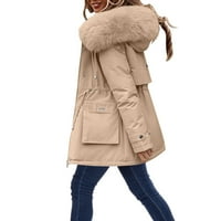 Žene plus veličina dnevno zimski kaput rever ovratnik dugih rukava vintage zgušnjava kaput jakna topla