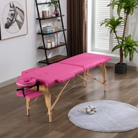 Tabela za masažu Prijenosni masažni krevet za lica za lica Reiki stol banja kreveti za estetičar prenosive visine Podesive torbe i dodaci Section Shop & Dom, Pink