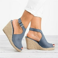 Aufmer Sandal Wedges Cipele za žene Dame Fashion Solid Ležerne prilike kaiševe rimske cipele