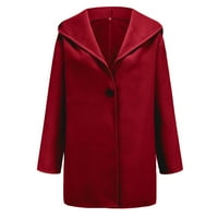 Tking Fashion Women Cardigan zimski vuneni kaput jakna topla tanka dugačak kaput od kaputa za kaput kardigan za žene crne 2xl