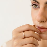 Pravi žuto zlatni prsten, ružin za angažman za angažman, prirodni dijamantni prsten za žene, jedinstveni poklon za nju
