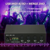 MOOBODY UM USB MIDI sučelje u izlaskom MIDI kanala 4i 4o + spajanje 2i4o midi bo 4x4