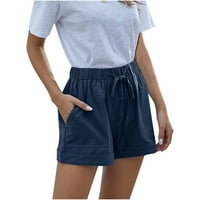 Hlače za žene Dressy Casual CrewString Comfy džepne kratke hlače Labavi elastični plus veličina kratkih
