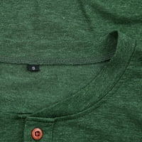 Muška grafička majica prevelike majice za letnje gumb O vrat čvrste boje s kratkim rukavima Ležerne prilike