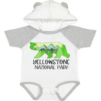 Inktastic Yellowstone National Park - planine i BEAR Oblik poklon dječak baby ili baby girl bodysuit