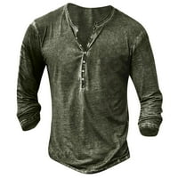 Muška majica Muška grafička majica dugih rukava i vezena modna majica proljeće i jesen dugi rukav tiskani pulover dukserice crna l