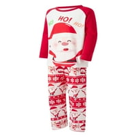 Hirigin Božićna porodica Pajamas Podudarni setovi Santa dugih rukava s dugim rukavima prugasti snježne