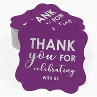 InkDotpot hvala na slavljenju s nama mladenski tuš-beba-zabluda-penzioniranje-vjenčanje-rođendan papir Oznake DIY CRAFT nosača oblika stvarne srebrne folije Tags
