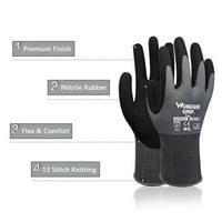 Carevas 1-par za impregnirane radne rukavice za impregnirane nitrilne radne rukavice za vrtno održavanje skladišta za muškarce i žene