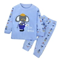 Toddler Baby Girl Jesen Zimske odjeće Djevojke Dječji dječaci Mekani pidžami crtani otisci dugih rukava Kid odjeća za spavanje padajuća odjeća 2- godine