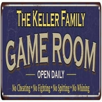 Porodična igra Keller Blue Game Room Metal znak 108240037452