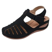 Honeeladyy Woman Ljetni modni casual Sandals Ležerne prilike ravne cipele sa punim bojama Crno čišćenje ispod 5 $