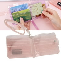 Zaštitnik kartice, prijenosni mini prozirni novčanik kovanica, sa sigurnim i pouzdanim kopčom za djevojčice