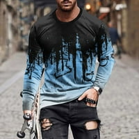 Muški majice Grafički čišćenje Muškarci Ležerne prilike za pulover s dugim rukavima od tiskane majice