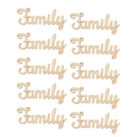 Obiteljske tiskane riječi Drveni kućni ukras oznaka DIYY Dekorativni drveni čip