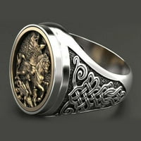 Poklon za muškarce Boy Teen Retro-Style Saint George Portret Rimljani vojnički prsten