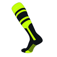 Elite bejzbol koljena Visoke čarape za stremene Neon Green, Crna, crna