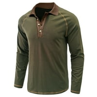 Dxhmoneyh muške košulje s dugim rukavima redovna fit osnovna majica casual pauziranog ovratnika u gornjoj košulji