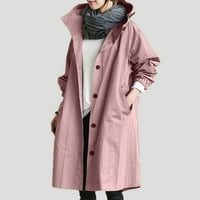 Zimski kaputi za žene, ženska kišna jakna lagana kabanica vodootporna dugih rukava penjanje na otvorenom kaputi sa kapuljačom kaputi Abrigo de Invierno para mujer