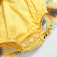 Adviicd New Rodjen Djevojke Odjeća za djecu Dječje dječje plaže Sunflowers Ispisuje Fly Suspending Njegov mali svjetski pokrivač
