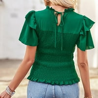 Kneelentne majice za žene Ženska tunika kratkih rukava TOP košulja Ljetna casual bluza
