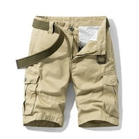 Guvpev muške modne minimalizme džepove pantalone pamučne garniture za kuhanje kombinezona - Khaki 38