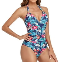 Plus kupaćim kostima Žene Žene Jednodijelni čvrsti kupaći kostimi Tržni kowim koševi Tankini Beachwebrowress