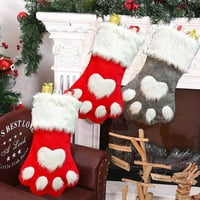 Božićne čarape, plišane viseće čarape za odmor i božićne ukrase