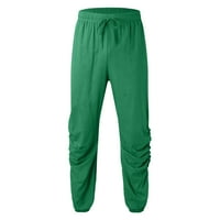 Leey-World Dukset za muškarce Modne pantalone Poslovni vitki dugi ležerni fit prugasti muškarci Print patentne pantalone Muške hlače Green, M