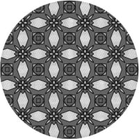 Ahgly Company u zatvorenom okruglom uzorkovima tamno sive prostirke crne površine, 4 '