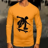 Muške majice Men Casual Jesen zimske majice s dugim rukavima od tiskanih majica za krastavce TOP modne