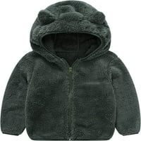 Dabuliu Zimske toddler jakne s kapuljačom s kapuljačom Slatke kapute za dječake Dječji devojčice Fluffy