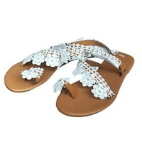 Ljeto Nova čipka cvijeća plaža Sandale za žene izvlačenja sandalama sandale za žene bijele 7