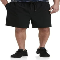 Društvo jednog od strane DXL muških velikih i visokih 2-atletske kratke hlače, crna, 1xl