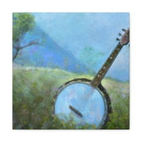 Banjo na moonici scena - platno