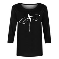 Odjeća za žene Ženske zmajeve grafičke majice ruhove ruševi bluza Crew vrat Ležerne prilike, odjeću za ljesto čišćenje
