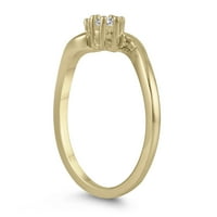 Ženska karata Tw Dvostruki dijamantni prsten u 10k žutom zlatu