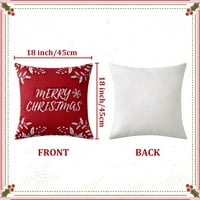 18 X18 bacanje jastučnice Velvet Merry Božićni ukrasni Santa Claus Deer Xmas Backe Jastuk navlake za