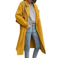 Huaai Blazers za žene Business Ležerne prilike, Ženski Zimski kaput Dame Jakna Slim Dug Overcoat Solid