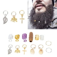 Dreaadlock perle metalne brade cijevi za prstene prstene klipove personalizirani brad nakit za pletenice privjesci