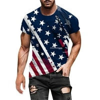 Muška majica Dan nezavisnosti Američka zastava Štampana modna proljeća Ljeto Ležerne prilike kratkih