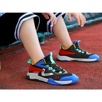 Colisha Boys Lagan blok u boji Trčanje cipela za hodanje Comfort tenisice teretane Okrugli prste treneri crne kraljevske plave 4Y