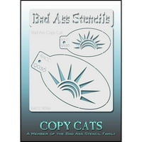Bad Ass Copy CAT šablona - BACC 9036, tanka, fleksibilna, visokokvalitetna mylar, za višekratna slika za farbanje lica, odlično za airbrush, četkicu, primenu